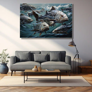Fish Swimming Painting